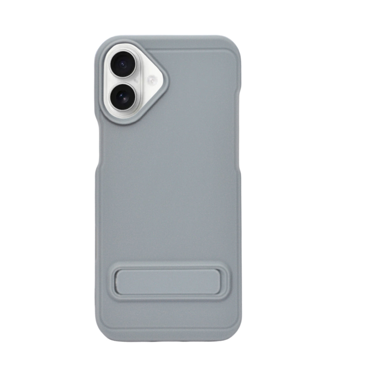 Silicone Soft Matte Finish Phone Case with Kickstand For iPhone 16 Plus