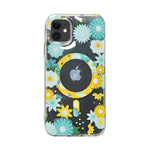 Floral Transparent MagSafe Shockproof Protection Phone Case For iPhone 11