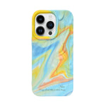 Abstract Pastel Marble Print Soft Silicone Phone Case For iPhone 16 Pro
