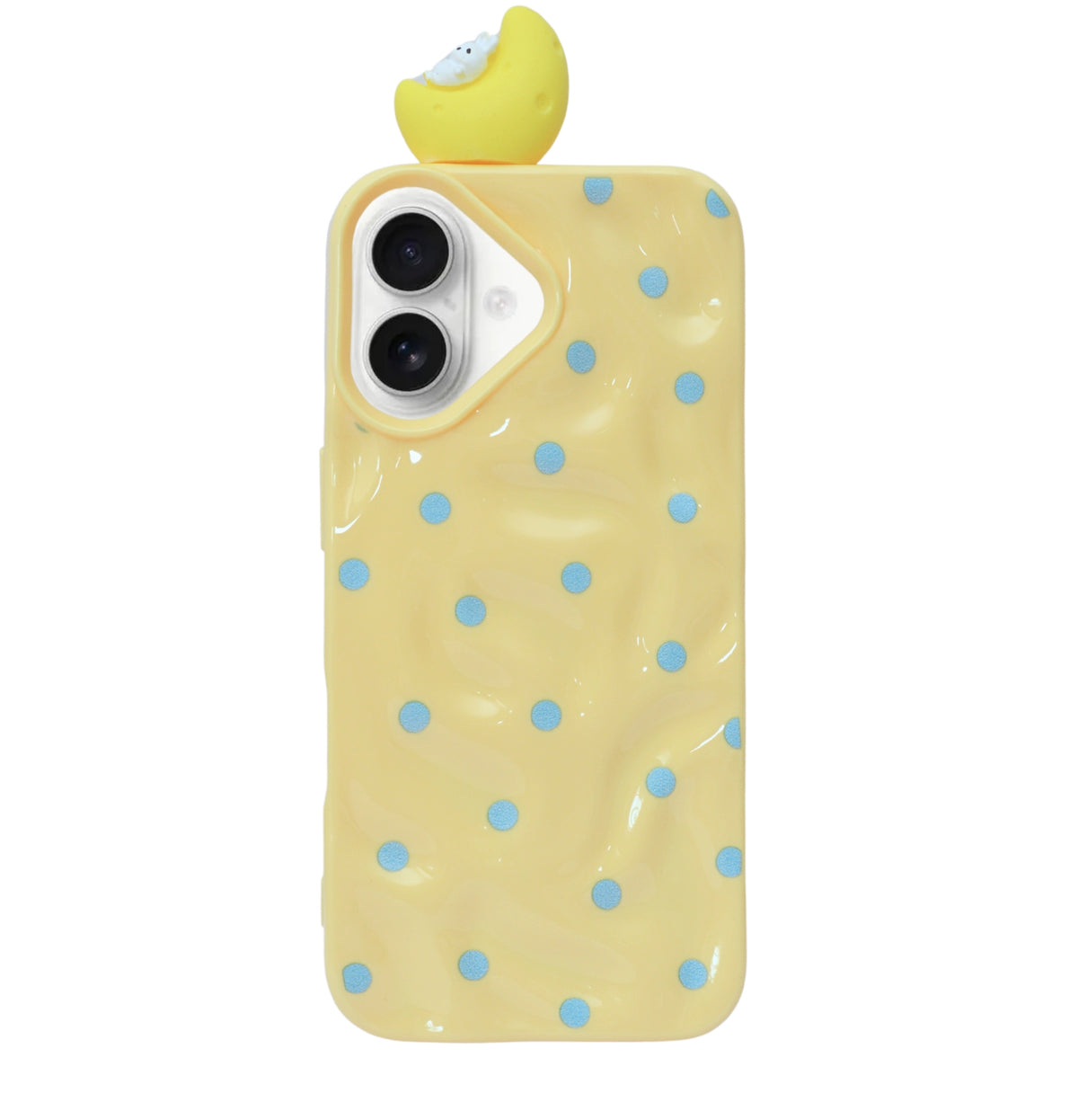 3D Cartoon Character with Polka Dots Soft Phone Case for iPhone 16 Plus
