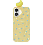 3D Cartoon Character with Polka Dots Soft Phone Case for iPhone 16 Plus