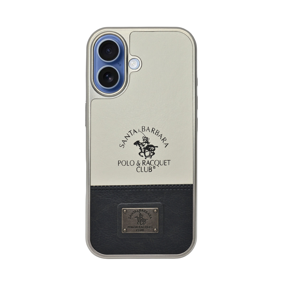 Santa Barbara Polo Club Dual Tone Leather Finish Phone Case for iPhone 17