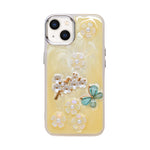 Luxury 3D Iridescent Pearl Flower & Butterfly Phone Case for iPhone 13 / 14