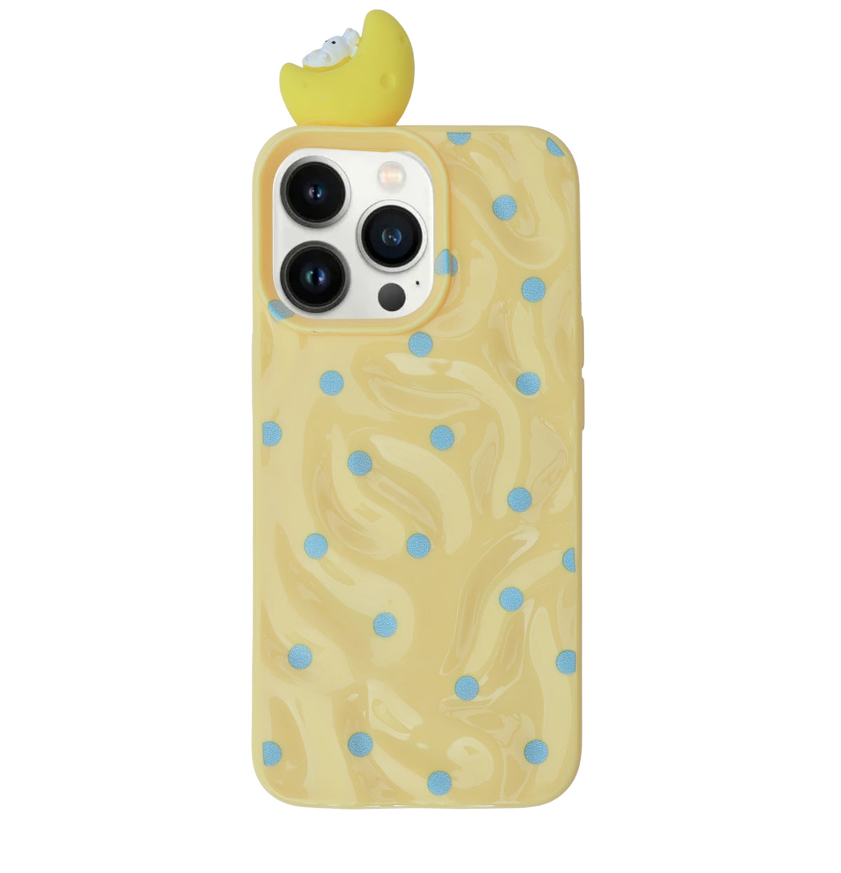 3D Cartoon Character with Polka Dots Soft Phone Case for iPhone 13 Pro