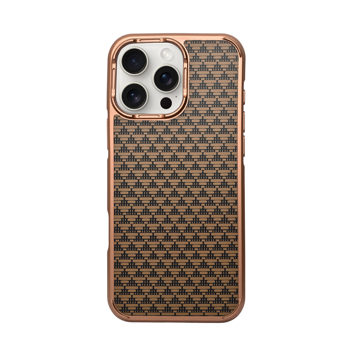 Geometric Carbon Fiber Texture Phone Case for iPhone 16 Pro