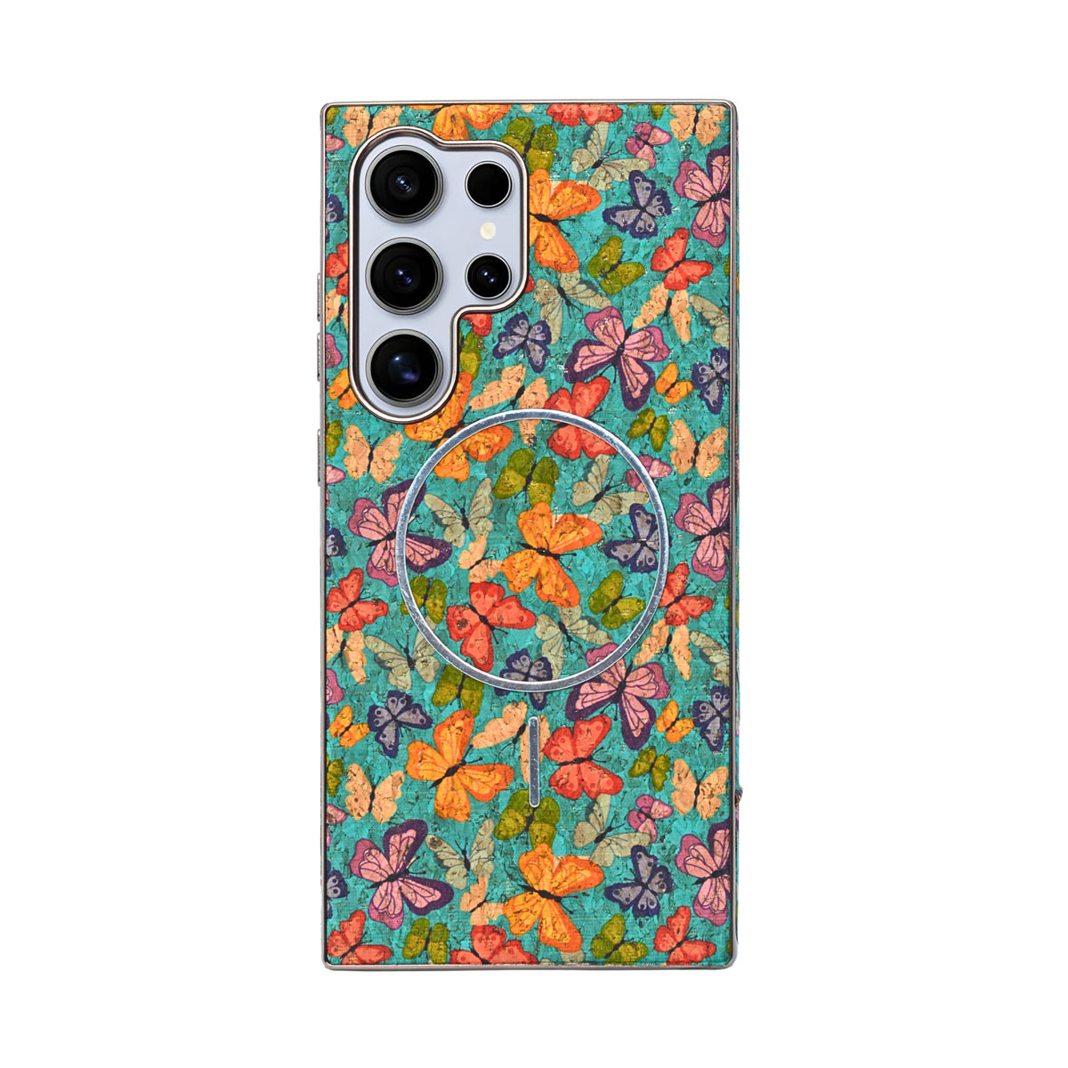 Cork Texture Printed MagSafe Compatible Phone Case for Samsung Galaxy S24 Ultra