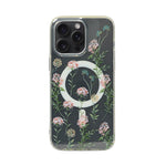Floral Transparent MagSafe Shockproof Protection Phone Case For iPhone 14 Pro Max