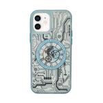 Tech Steampunk Gear Clock Design MagSafe Phone Case For iPhone 11