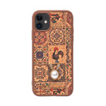 Bohemian Ethnic Print Cork Texture with Pearl Detail Phone Case for iPhone 11