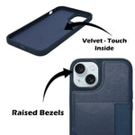Slim Leather Wallet With Card Holder Case For iPhone 14 Plus / 15 Plus