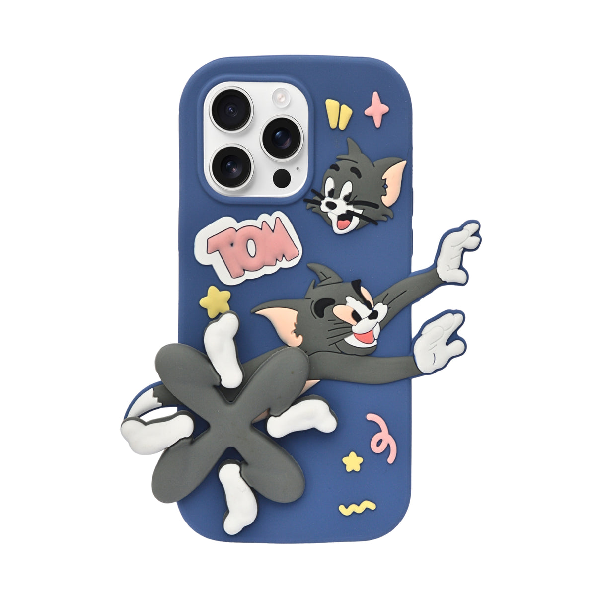 3D Running Tom and Jerry Soft Silicone Phone Case for iPhone 13 Pro Max/ 14 Pro Max/ 15 Pro Max