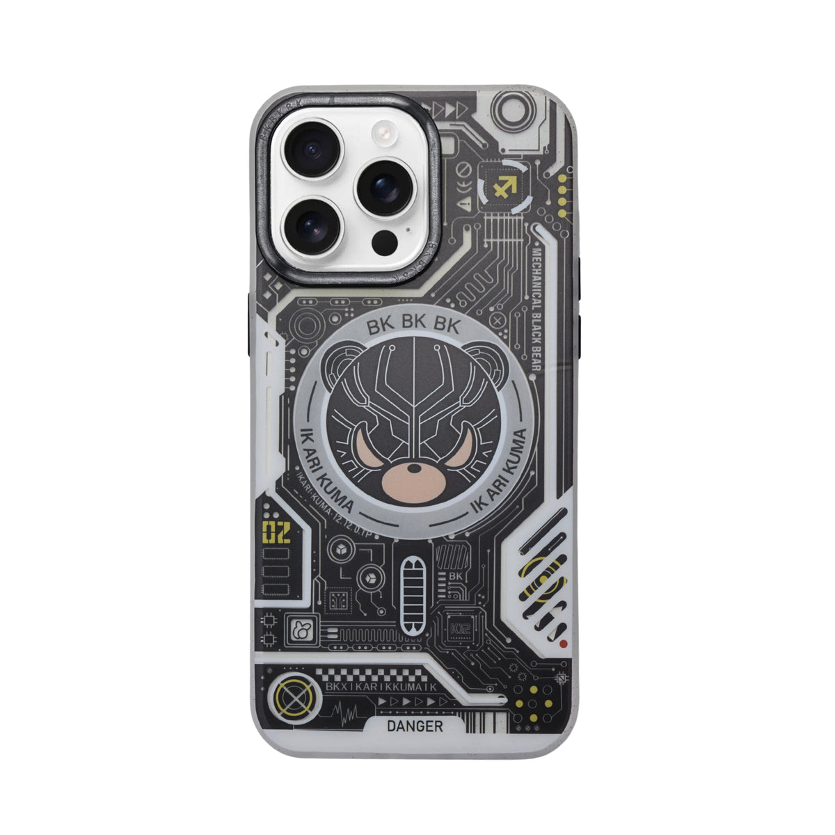 IKARIKUMA Angry Bear Series Cartoon Protective Phone Case For iPhone 15 Pro Max