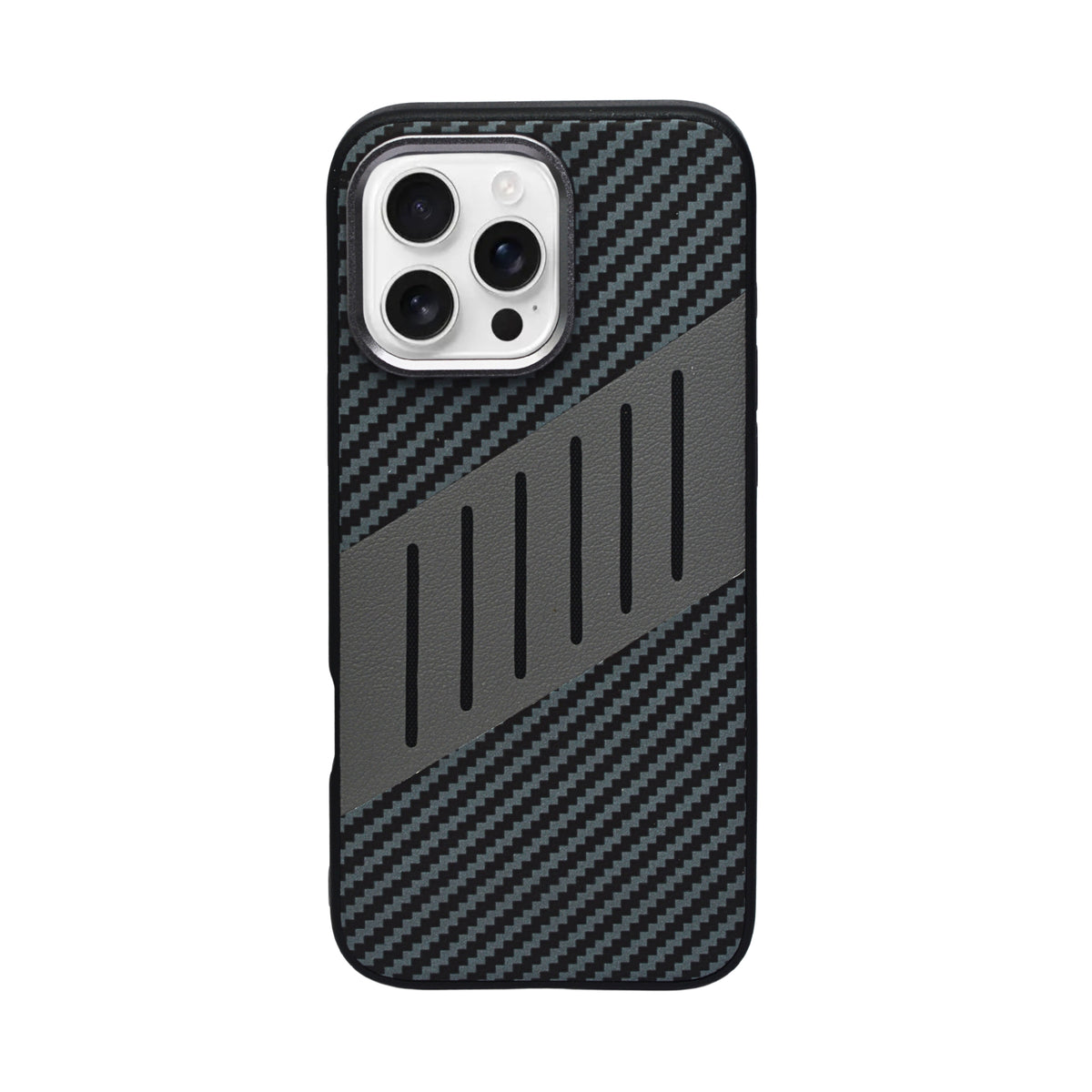 Carbon Fiber Leather Texture Kevlar Anti-Fall Protective Case for iPhone 16 Pro Max