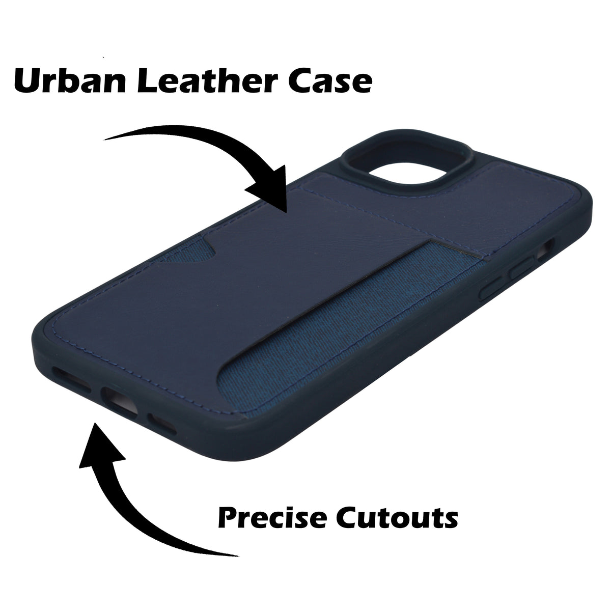 Slim Leather Wallet With Card Holder Case For iPhone 14 Plus / 15 Plus