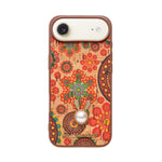 Bohemian Ethnic Print Cork Texture with Pearl Detail Phone Case for iPhone 17 Air