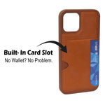 Slim Leather Wallet With Card Holder Case For iPhone 12 / 12 Pro