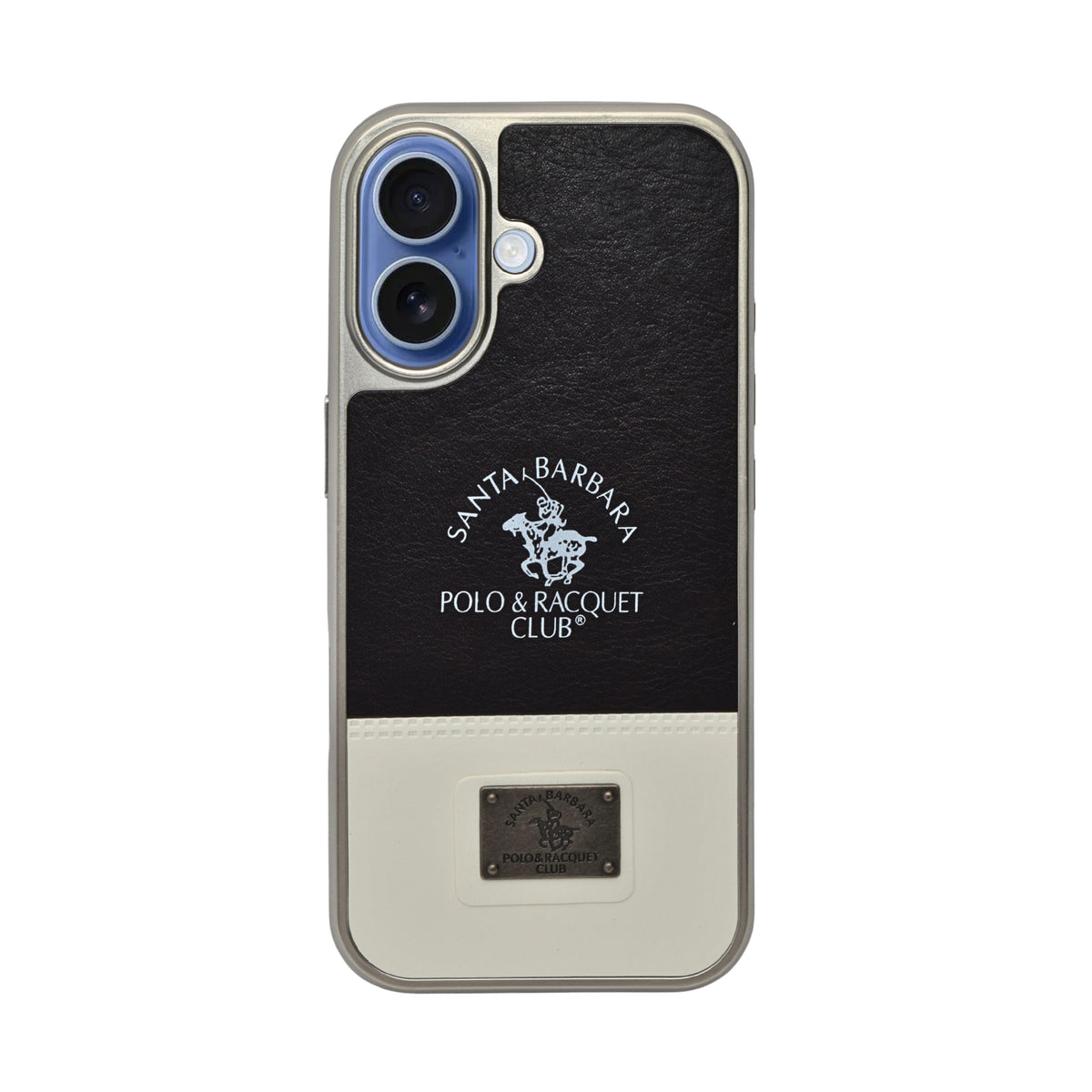 Santa Barbara Polo Club Dual Tone Leather Finish Phone Case for iPhone 17