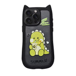 Cute Cartoon Phone Case with Cat Ears For iPhone 15 Pro