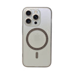 Transparent Protective Case with MagSafe Glitter Ring for iPhone 15 Pro