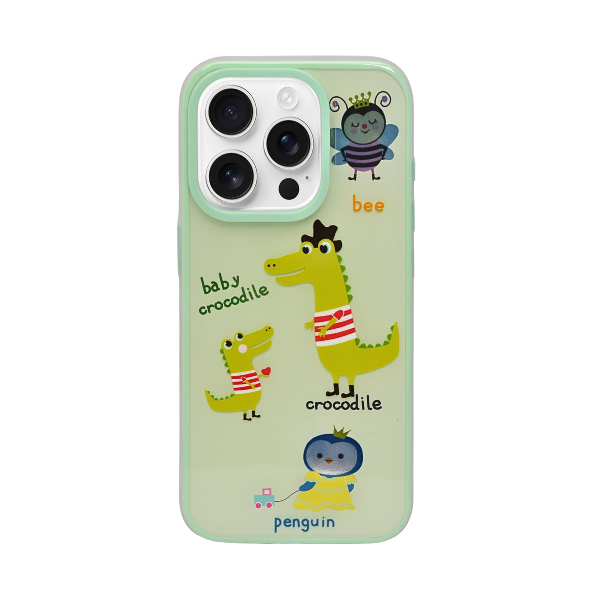Stylish Cute Cartoon Cool Soft Animal Characters Cover For iPhone 15 Pro