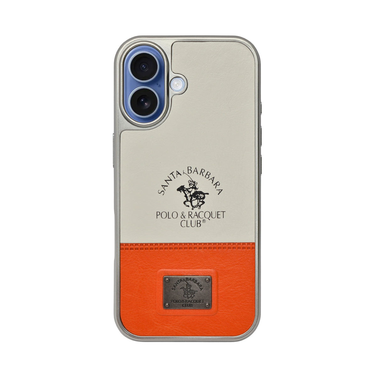 Santa Barbara Polo Club Dual Tone Leather Finish Phone Case for iPhone 17