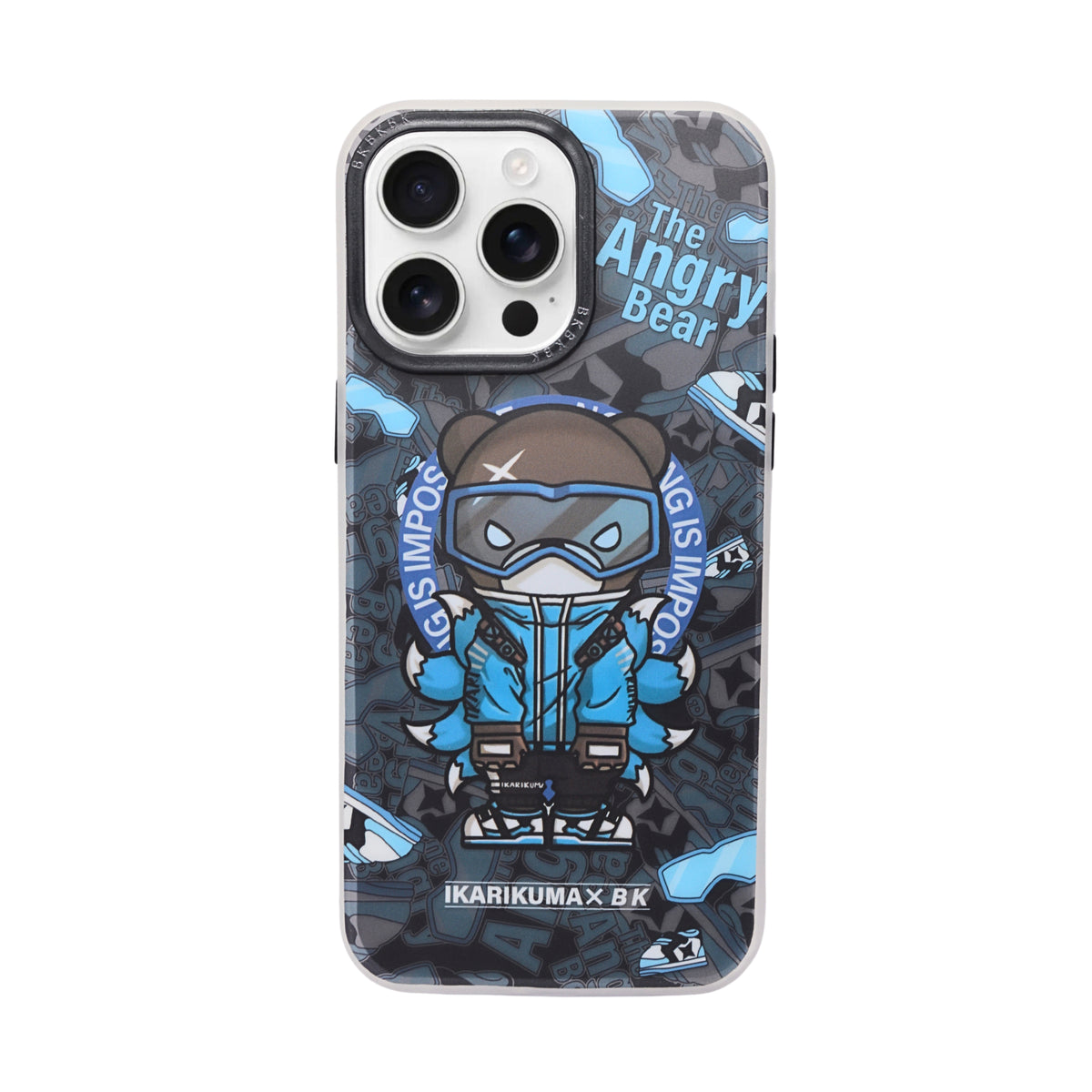 IKARIKUMA Angry Bear Series Cartoon Protective Phone Case For iPhone 15 Pro Max