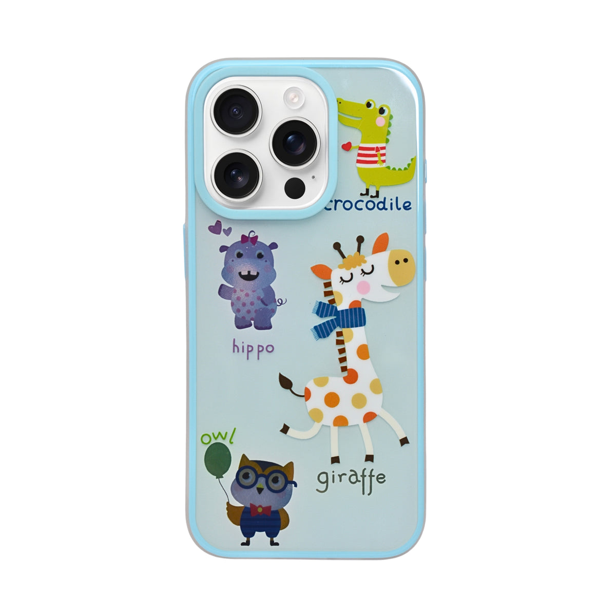 Stylish Cute Cartoon Cool Soft Animal Characters Cover For iPhone 15 Pro