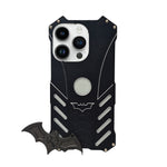 Premium Metal Bat Phone Case with Screw Detailing and Logo Cutout for iPhone 13 Pro
