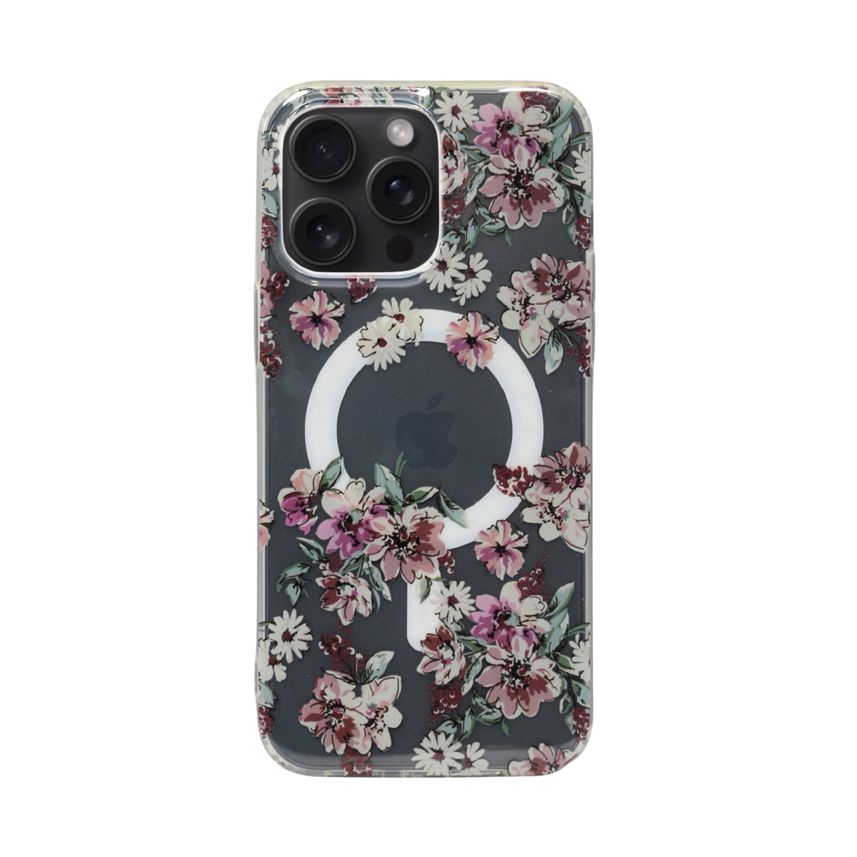 Floral Transparent MagSafe Shockproof Protection Phone Case For iPhone 14 Pro Max