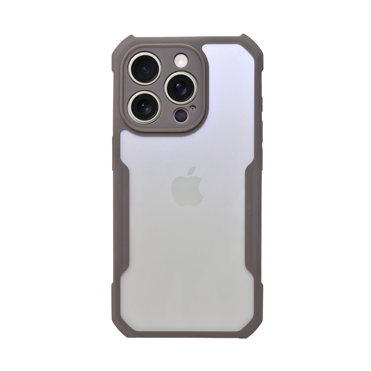 Rugged Clear Case with Black Bumper for iPhone 15 Pro