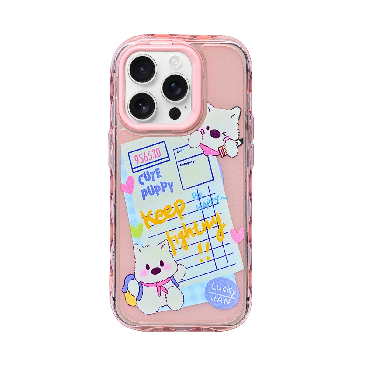 Cute Transparent Wavy Edge Phone Case for iPhone 14 Pro