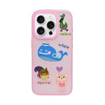 Stylish Cute Cartoon Cool Soft Animal Characters Cover For iPhone 15 Pro