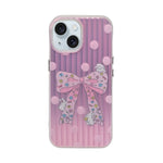 Aesthetic Bow & Floral Phone Case for iPhone 15