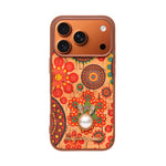 Bohemian Ethnic Print Cork Texture with Pearl Detail Phone Case for iPhone 17 Pro