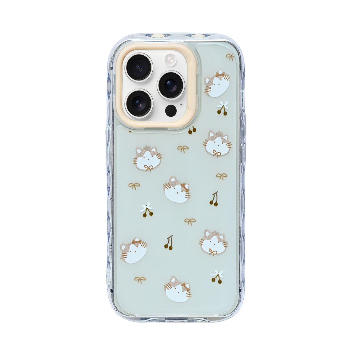Cute Transparent Wavy Edge Phone Case for iPhone 14 Pro