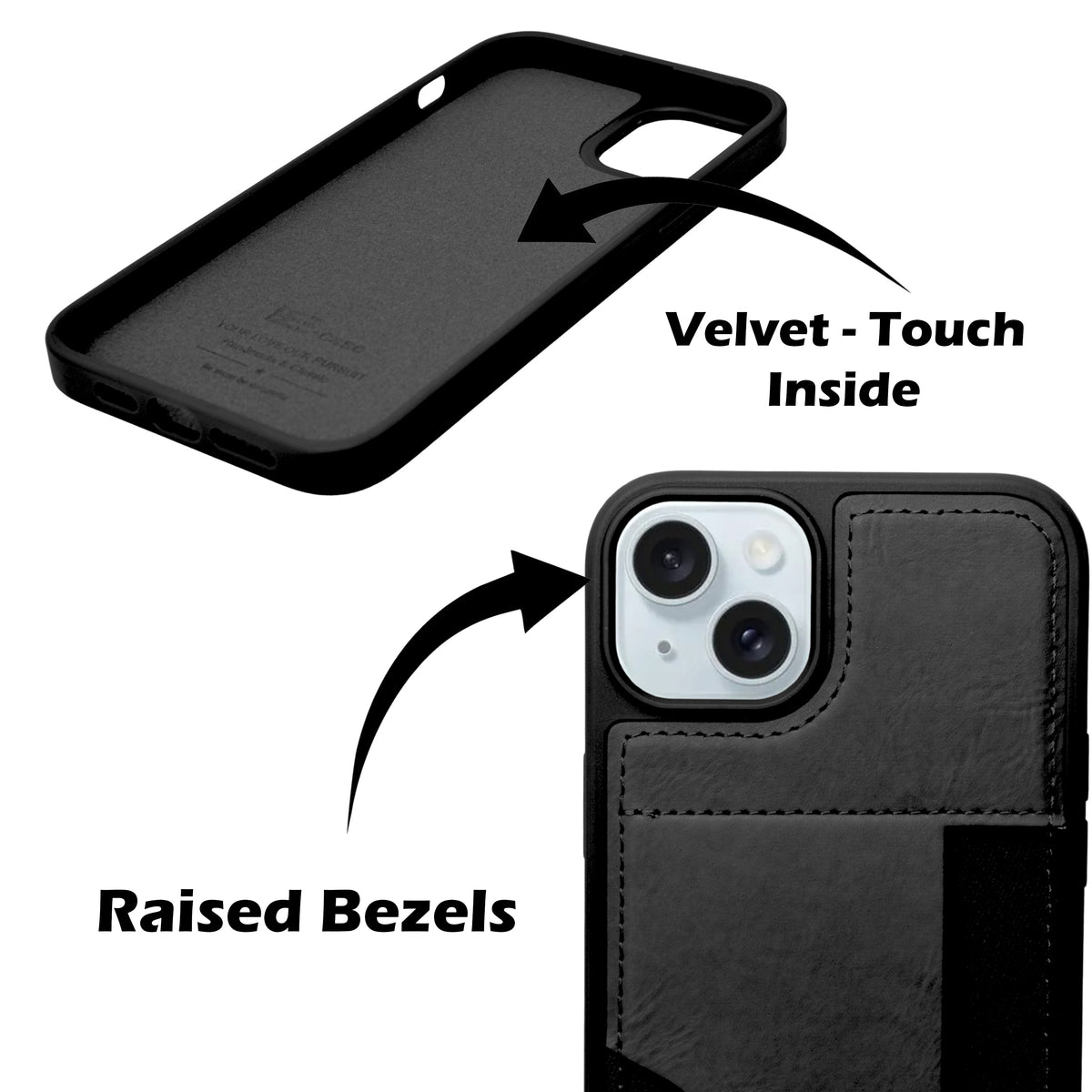 Slim Leather Wallet With Card Holder Case For iPhone 14 Plus / 15 Plus