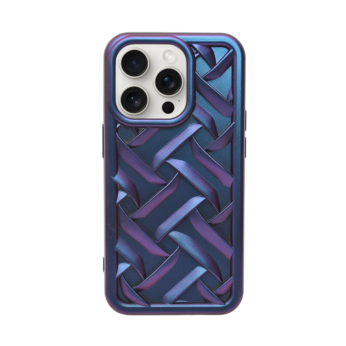 Iridescent Braided Pattern Phone Case for iPhone 14 Pro