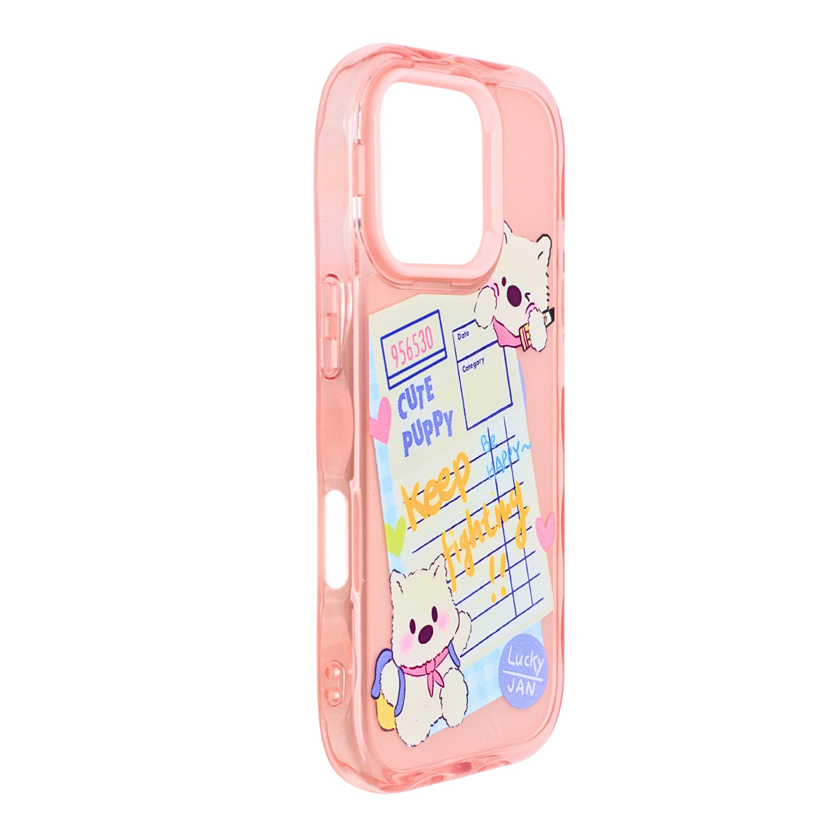 Cute Transparent Wavy Edge Phone Case for iPhone 16 Pro