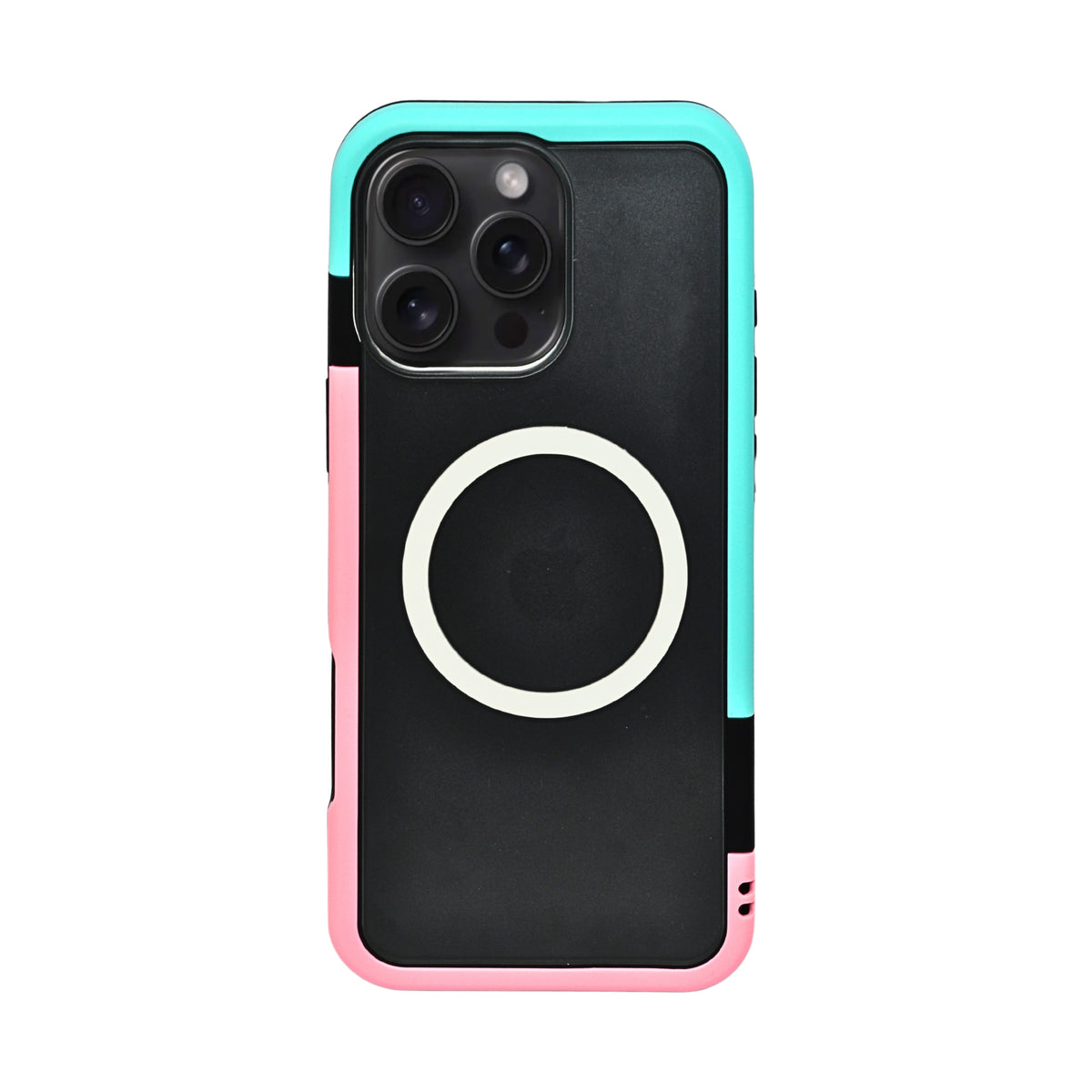 Dual Color Edge Matte Transparent MagSafe Phone Case for iPhone 16 Pro