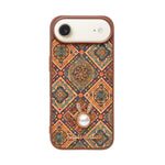 Bohemian Ethnic Print Cork Texture with Pearl Detail Phone Case for iPhone 17 Air