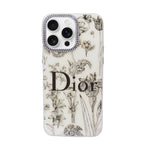 Luxury Printed With Rhinestone Camera Border Case For iPhone 15 Pro Max