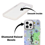 Luxury Printed With Rhinestone Camera Border Case For iPhone 14 Pro