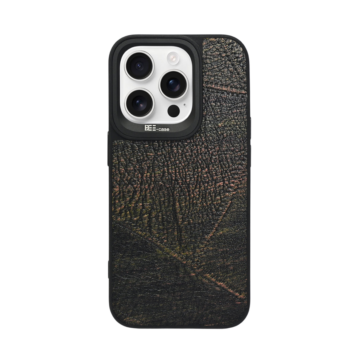 Luxury Textured Leather Finish with Raised Camera Frame Phone Case for iPhone 15 Pro