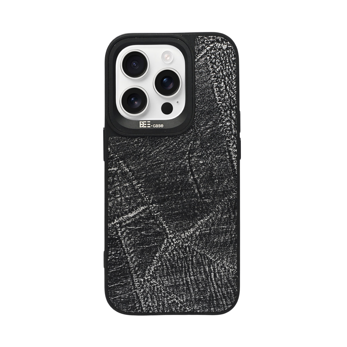 Luxury Textured Leather Finish with Raised Camera Frame Phone Case for iPhone 15 Pro