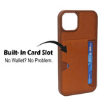 Slim Leather Wallet With Card Holder Case For iPhone 14 Plus / 15 Plus