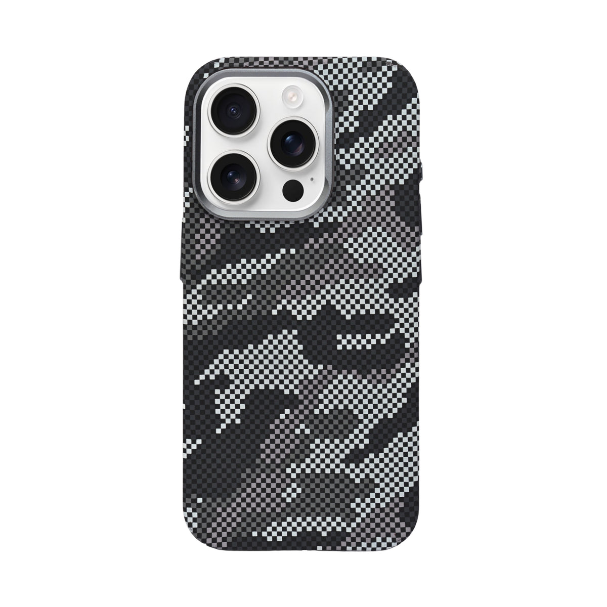 Camouflage Pixel Pattern Phone Case for iPhone 15 Pro