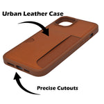 Slim Leather Wallet With Card Holder Case For iPhone 14 Plus / 15 Plus