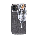 Luxury Glitter Finish with 3D Pearl Flower Design Phone Case for iPhone 11