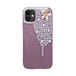 Luxury Glitter Finish with 3D Pearl Flower Design Phone Case for iPhone 11