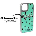 Stylish Polka Dot Bow Cover For iPhone 15